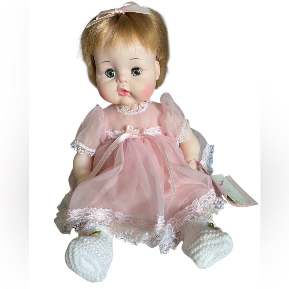 Vintage Madame Alexander Sweet Baby Doll in Pink Lace Dress